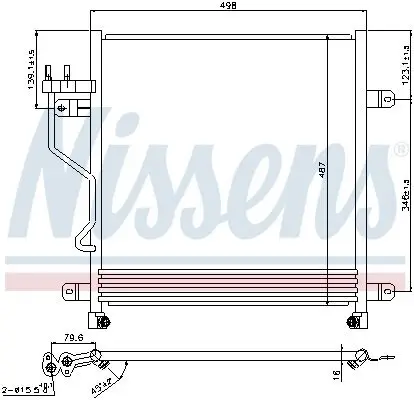 Kondensator, Klimaanlage NISSENS 940323 Bild Kondensator, Klimaanlage NISSENS 940323