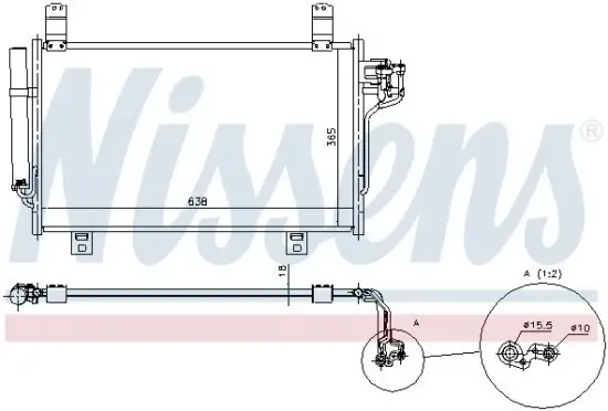 Kondensator, Klimaanlage NISSENS 940327 Bild Kondensator, Klimaanlage NISSENS 940327