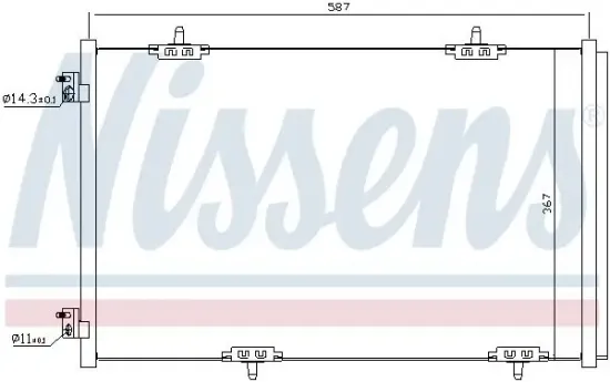 Kondensator, Klimaanlage NISSENS 940333 Bild Kondensator, Klimaanlage NISSENS 940333