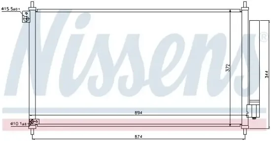 Kondensator, Klimaanlage NISSENS 940341 Bild Kondensator, Klimaanlage NISSENS 940341