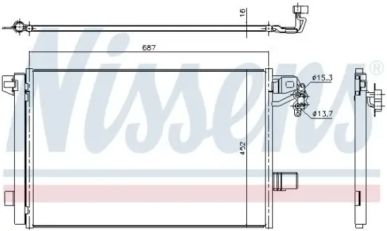 Kondensator, Klimaanlage NISSENS 940345 Bild Kondensator, Klimaanlage NISSENS 940345