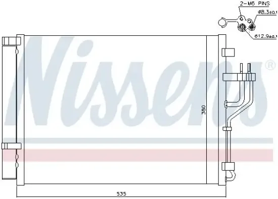 Kondensator, Klimaanlage NISSENS 940353 Bild Kondensator, Klimaanlage NISSENS 940353