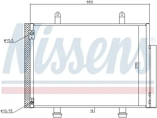 Kondensator, Klimaanlage NISSENS 940356 Bild Kondensator, Klimaanlage NISSENS 940356