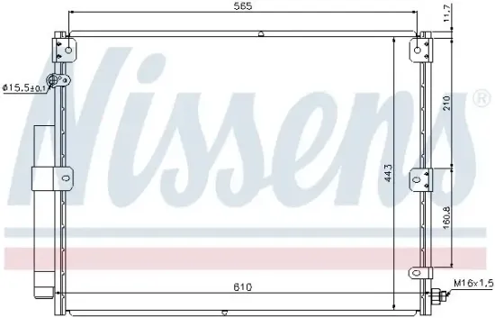 Kondensator, Klimaanlage NISSENS 940375 Bild Kondensator, Klimaanlage NISSENS 940375