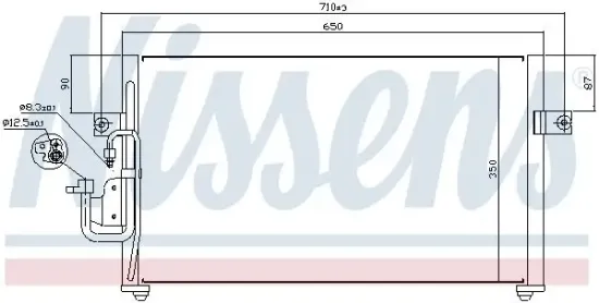 Kondensator, Klimaanlage NISSENS 94037 Bild Kondensator, Klimaanlage NISSENS 94037