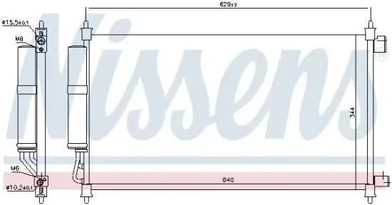 Kondensator, Klimaanlage NISSENS 940382 Bild Kondensator, Klimaanlage NISSENS 940382