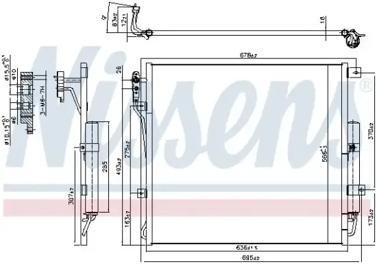 Kondensator, Klimaanlage NISSENS 940407 Bild Kondensator, Klimaanlage NISSENS 940407