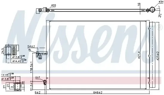 Kondensator, Klimaanlage NISSENS 940412 Bild Kondensator, Klimaanlage NISSENS 940412