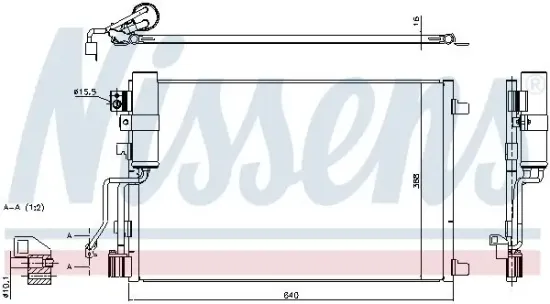 Kondensator, Klimaanlage NISSENS 940417 Bild Kondensator, Klimaanlage NISSENS 940417