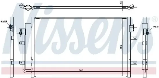 Kondensator, Klimaanlage NISSENS 940431 Bild Kondensator, Klimaanlage NISSENS 940431