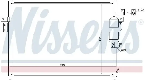 Kondensator, Klimaanlage NISSENS 940445 Bild Kondensator, Klimaanlage NISSENS 940445