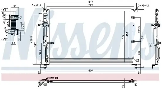 Kondensator, Klimaanlage NISSENS 940451 Bild Kondensator, Klimaanlage NISSENS 940451