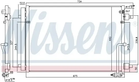 Kondensator, Klimaanlage NISSENS 940452 Bild Kondensator, Klimaanlage NISSENS 940452