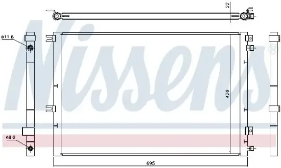 Kondensator, Klimaanlage NISSENS 940468 Bild Kondensator, Klimaanlage NISSENS 940468
