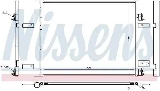 Kondensator, Klimaanlage NISSENS 940480 Bild Kondensator, Klimaanlage NISSENS 940480