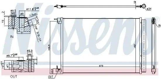 Kondensator, Klimaanlage NISSENS 940519 Bild Kondensator, Klimaanlage NISSENS 940519