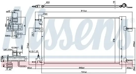 Kondensator, Klimaanlage NISSENS 940533 Bild Kondensator, Klimaanlage NISSENS 940533