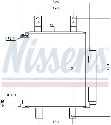 Kondensator, Klimaanlage NISSENS 940554 Bild Kondensator, Klimaanlage NISSENS 940554
