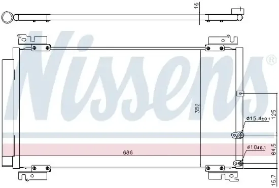 Kondensator, Klimaanlage NISSENS 940574 Bild Kondensator, Klimaanlage NISSENS 940574