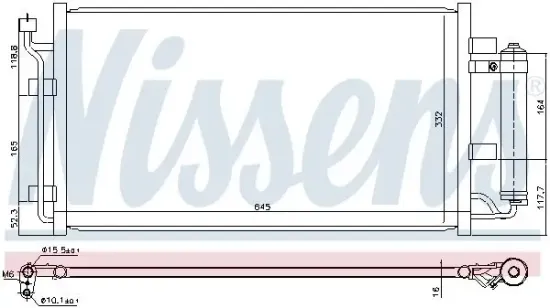 Kondensator, Klimaanlage NISSENS 940582 Bild Kondensator, Klimaanlage NISSENS 940582