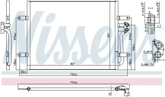 Kondensator, Klimaanlage NISSENS 940585 Bild Kondensator, Klimaanlage NISSENS 940585