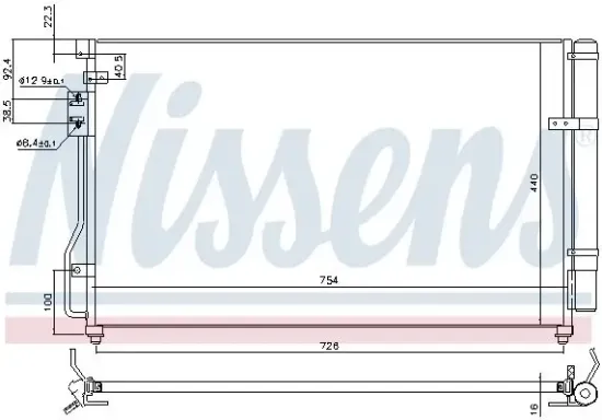 Kondensator, Klimaanlage NISSENS 940630 Bild Kondensator, Klimaanlage NISSENS 940630