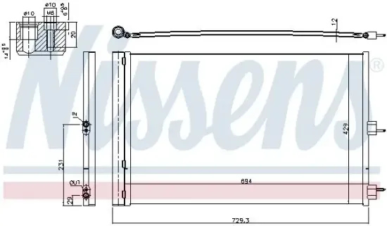 Kondensator, Klimaanlage NISSENS 940660 Bild Kondensator, Klimaanlage NISSENS 940660