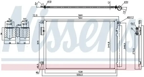 Kondensator, Klimaanlage NISSENS 940693 Bild Kondensator, Klimaanlage NISSENS 940693