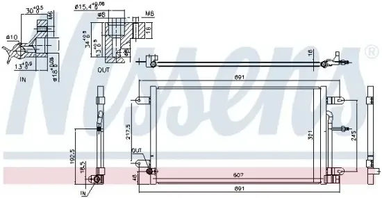 Kondensator, Klimaanlage NISSENS 940694 Bild Kondensator, Klimaanlage NISSENS 940694