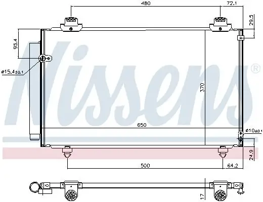 Kondensator, Klimaanlage NISSENS 940708 Bild Kondensator, Klimaanlage NISSENS 940708