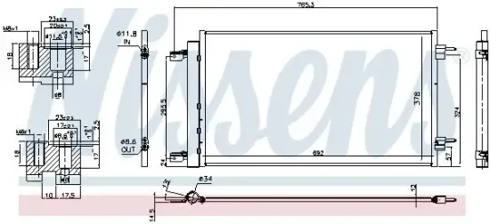 Kondensator, Klimaanlage NISSENS 940735 Bild Kondensator, Klimaanlage NISSENS 940735