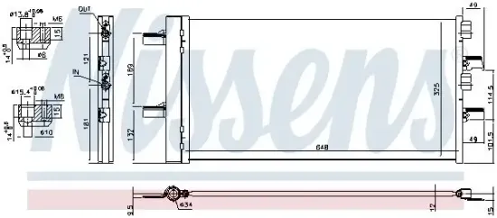 Kondensator, Klimaanlage NISSENS 940741 Bild Kondensator, Klimaanlage NISSENS 940741