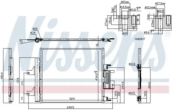 Kondensator, Klimaanlage NISSENS 940772 Bild Kondensator, Klimaanlage NISSENS 940772
