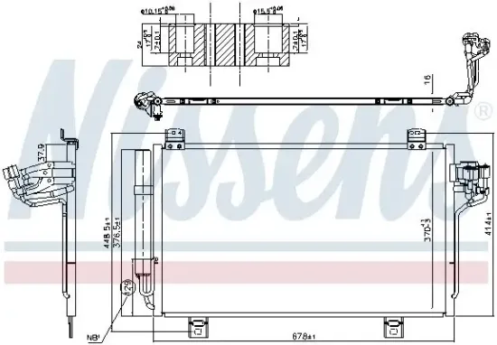 Kondensator, Klimaanlage NISSENS 940775 Bild Kondensator, Klimaanlage NISSENS 940775