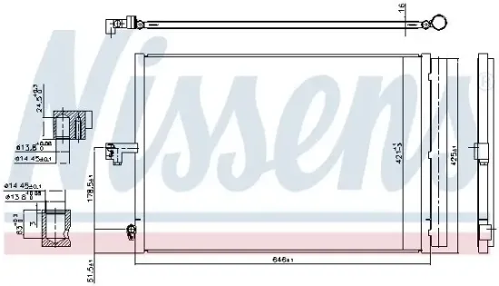 Kondensator, Klimaanlage NISSENS 940780 Bild Kondensator, Klimaanlage NISSENS 940780