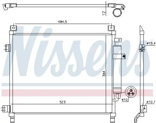 Kondensator, Klimaanlage NISSENS 940788 Bild Kondensator, Klimaanlage NISSENS 940788