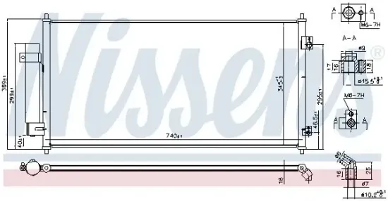 Kondensator, Klimaanlage NISSENS 94524 Bild Kondensator, Klimaanlage NISSENS 94524