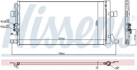 Kondensator, Klimaanlage NISSENS 940827 Bild Kondensator, Klimaanlage NISSENS 940827