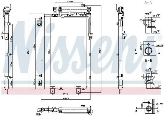 Kondensator, Klimaanlage NISSENS 940833 Bild Kondensator, Klimaanlage NISSENS 940833