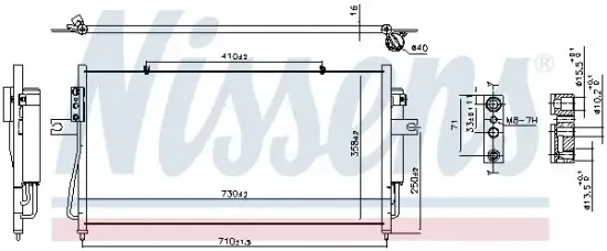 Kondensator, Klimaanlage NISSENS 94544 Bild Kondensator, Klimaanlage NISSENS 94544