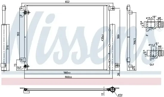 Kondensator, Klimaanlage NISSENS 940853 Bild Kondensator, Klimaanlage NISSENS 940853