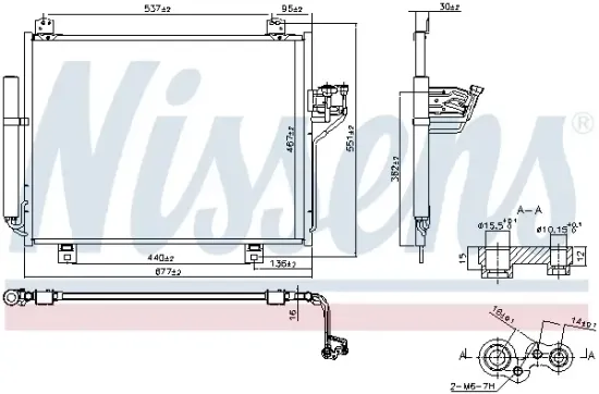 Kondensator, Klimaanlage NISSENS 94576 Bild Kondensator, Klimaanlage NISSENS 94576