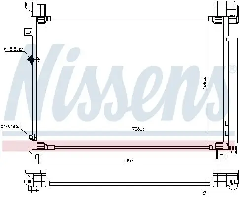 Kondensator, Klimaanlage NISSENS 940930 Bild Kondensator, Klimaanlage NISSENS 940930