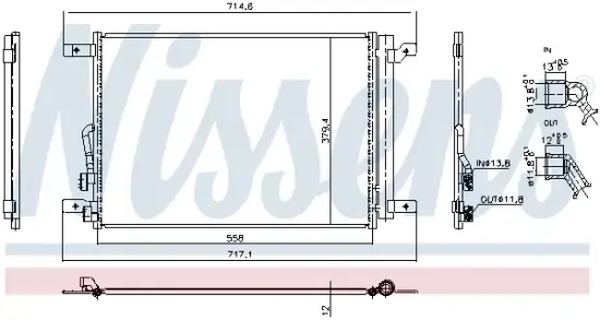 Kondensator, Klimaanlage NISSENS 940974 Bild Kondensator, Klimaanlage NISSENS 940974