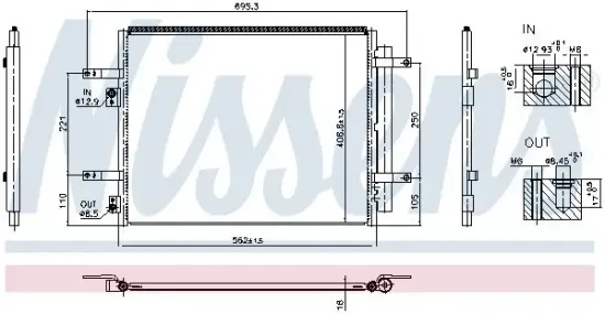 Kondensator, Klimaanlage NISSENS 941004 Bild Kondensator, Klimaanlage NISSENS 941004