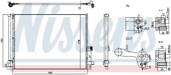 Kondensator, Klimaanlage NISSENS 941007 Bild Kondensator, Klimaanlage NISSENS 941007