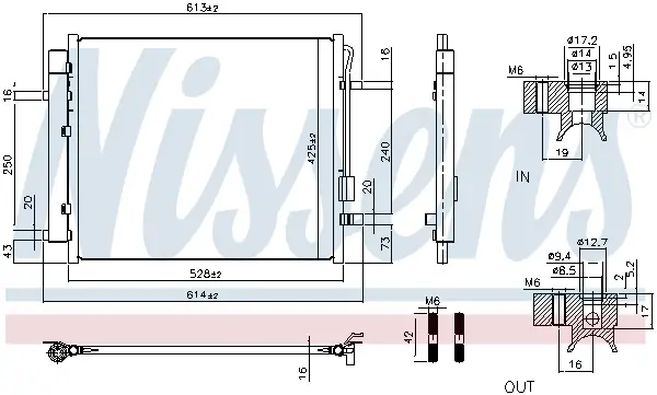 Kondensator, Klimaanlage NISSENS 941028
