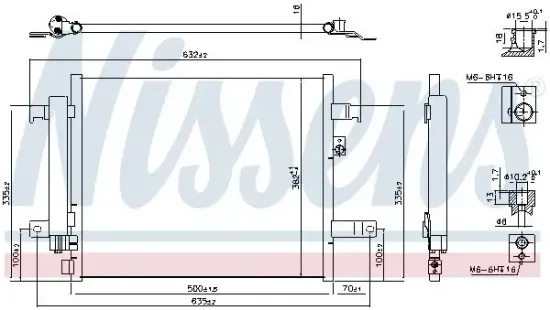 Kondensator, Klimaanlage NISSENS 941044 Bild Kondensator, Klimaanlage NISSENS 941044