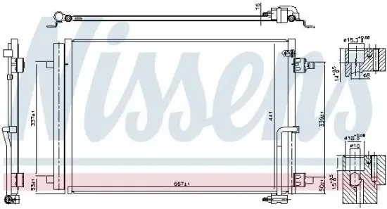 Kondensator, Klimaanlage NISSENS 941050 Bild Kondensator, Klimaanlage NISSENS 941050