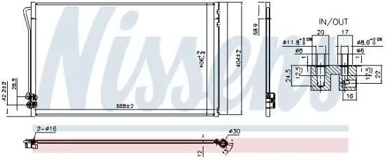 Kondensator, Klimaanlage NISSENS 941054 Bild Kondensator, Klimaanlage NISSENS 941054